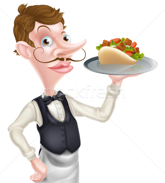 Cartoon Waiter Butler Stock photo © Krisdog