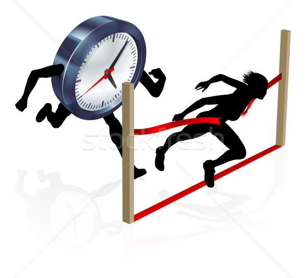 Work Life Balance Clock Race Concept Stock photo © Krisdog
