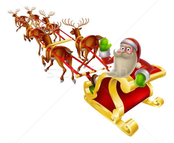 Santa Christmas Sleigh Stock photo © Krisdog