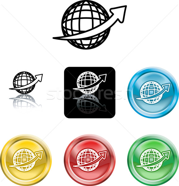 Wire Globe Icon Symbol Stock photo © Krisdog