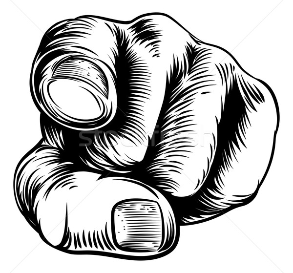 商业照片: 手· 指向 · 手指 · 复古 · 风格 · 黑色