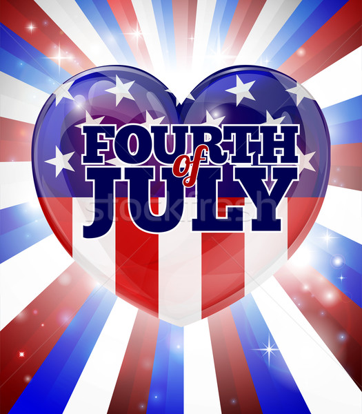 Fourth of July Independence Day Heart Design Stock photo © Krisdog