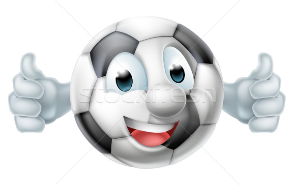 Karikatür futbol topu adam karakter mutlu futbol Stok fotoğraf © Krisdog