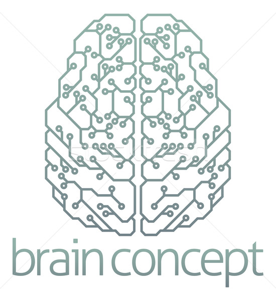 Brain computer circuit design Stock photo © Krisdog