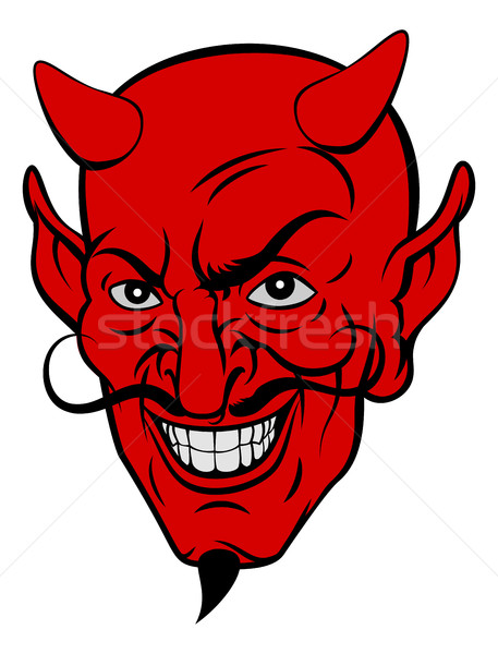 Devil Cartoon Face  Stock photo © Krisdog