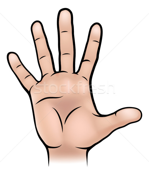 Stockfoto: Hand · illustratie · menselijke · hand · vrouw · achtergrond