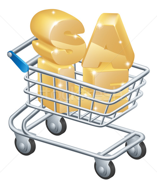 Sale shopping trolley Stock photo © Krisdog