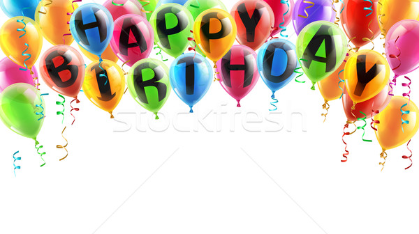 ストックフォト: お誕生日おめでとうございます · 風船 · 実例 · 綴り · 誕生日パーティー
