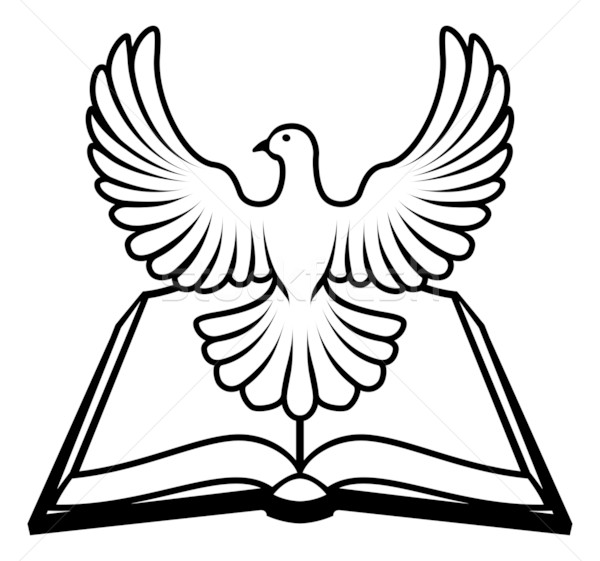 İncil kutsal ruh Hristiyan form beyaz güvercin Stok fotoğraf © Krisdog