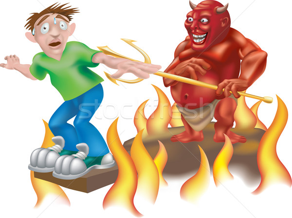 devil illustration Stock photo © Krisdog