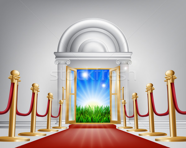 Red carpet door to your future Stock photo © Krisdog