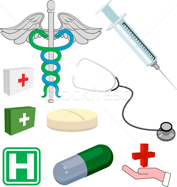 Medical objects or icons Stock photo © Krisdog