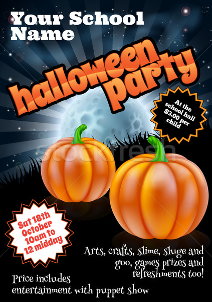 Halloween Party Poster Stock photo © Krisdog