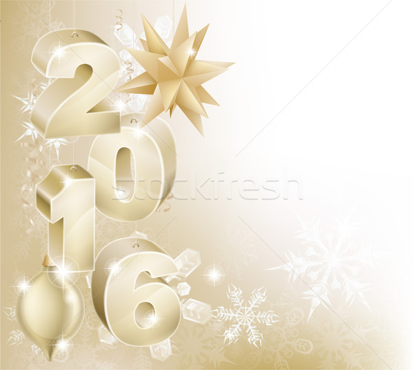 2016 New Year Christmas Decorations Background Stock photo © Krisdog