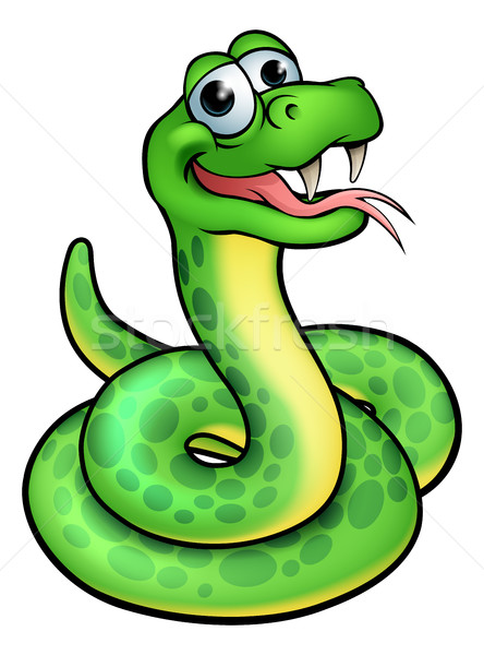 Cartoon serpiente carácter ilustración cute diseno Foto stock © Krisdog