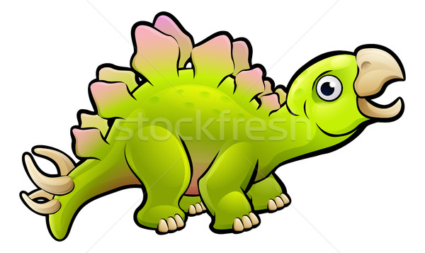 Stegosaurus Dinosaur Cartoon Character Stock photo © Krisdog