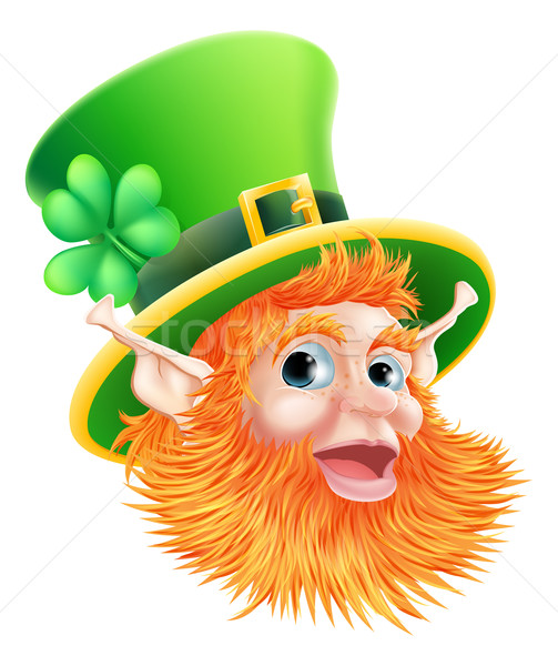 St Patricks Day Leprechaun Face Stock photo © Krisdog