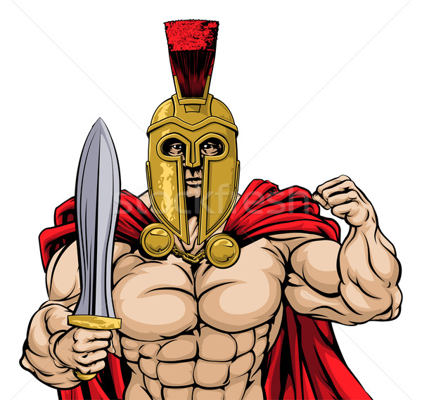 羅馬的 戰士 插圖 強硬 看 角鬥士 商業照片 © Krisdog