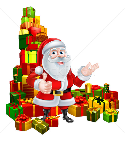 Christmas Santa and Gifts Stock photo © Krisdog