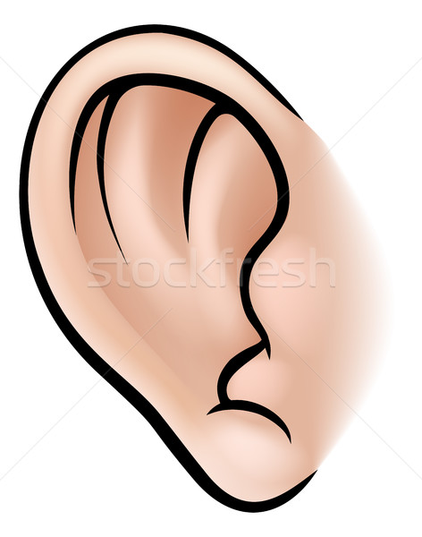 Fül testrész illusztráció emberi zene test Stock fotó © Krisdog