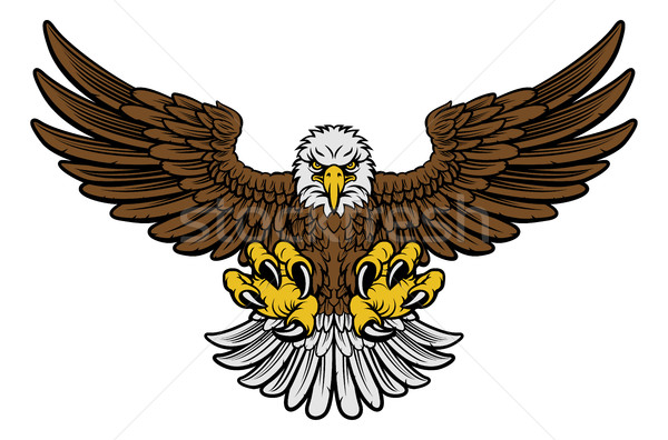 лысые орел талисман Cartoon американский Сток-фото © Krisdog