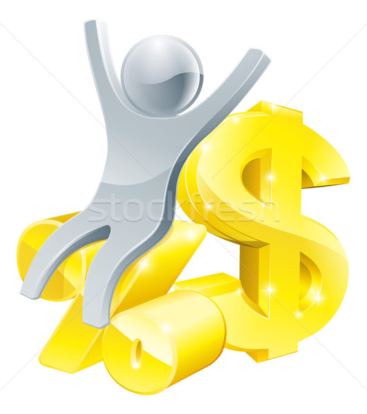 Dolar osoby ilustracja znak dolara Zdjęcia stock © Krisdog
