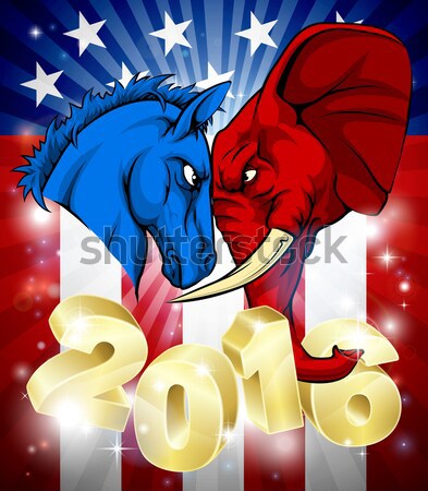 American Politics Fight 2016 Concept Stock photo © Krisdog