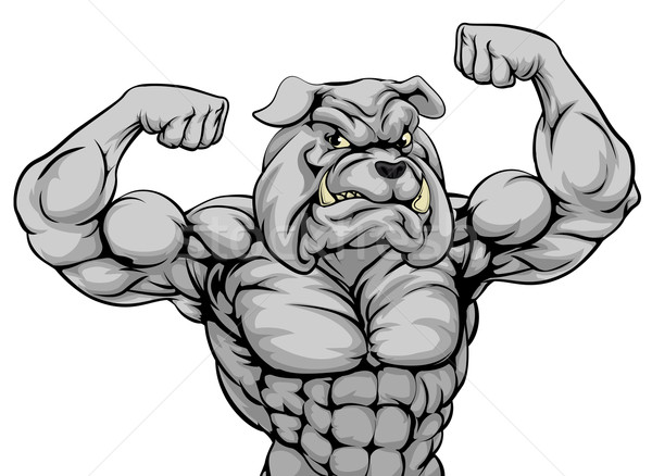 Mean Bulldog Sports Mascot Stock photo © Krisdog