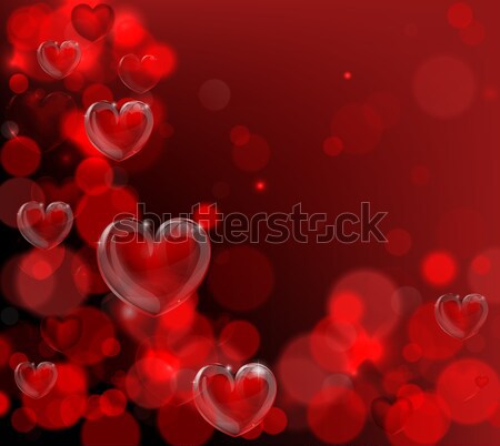 Valentines Day Corner Frame Background Stock photo © Krisdog