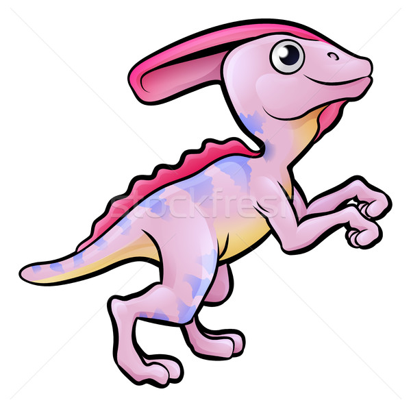 Parasaurolophus Dinosaur Cartoon Character Stock photo © Krisdog