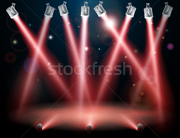 Red spotlights background Stock photo © Krisdog