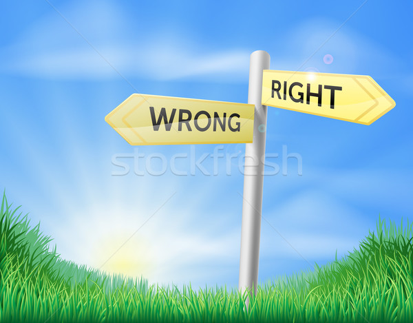 Right or wrong decision sign Stock photo © Krisdog