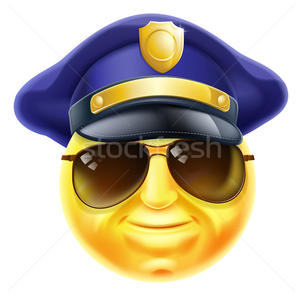 Police Emoji Emoticon Stock photo © Krisdog