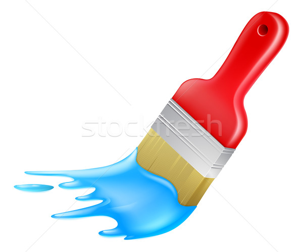 Cartoon paint brush painting Stock photo © Krisdog