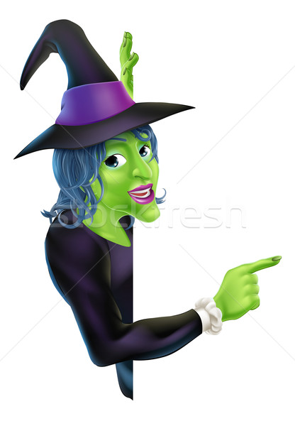 Halloween Witch Pointing Stock photo © Krisdog