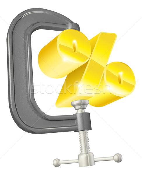 Clamp percent concept Stock photo © Krisdog