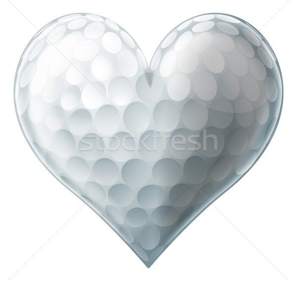Love golf ball heart Stock photo © Krisdog