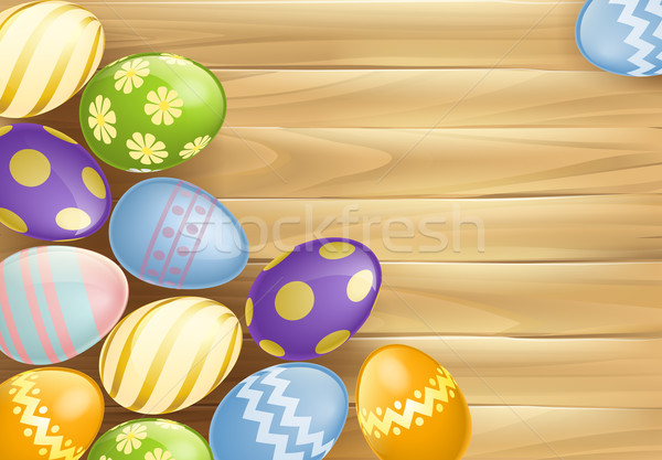 Easter eggs background Stock photo © Krisdog