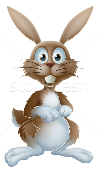 Lapin de Pâques illustration cute cartoon lapin heureux [[stock_photo]] © Krisdog