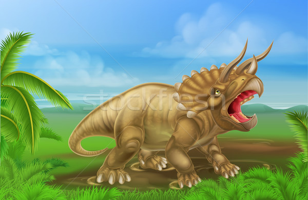 динозавр иллюстрация дети науки рисунок страхом Сток-фото © Krisdog