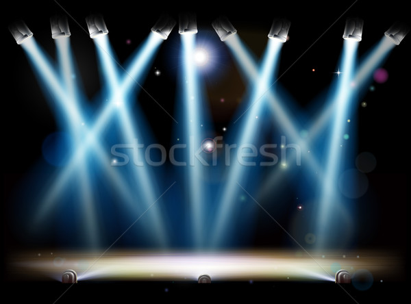 Spotlights and Footlights Stage Stock photo © Krisdog