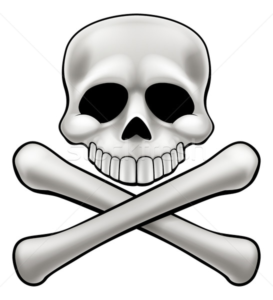 Cartoon Skull and Crossbones Jolly Roger Stock photo © Krisdog