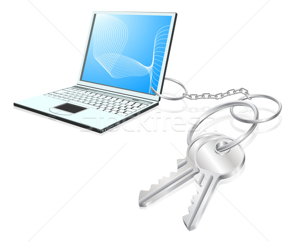 Laptop keys access concept Stock photo © Krisdog