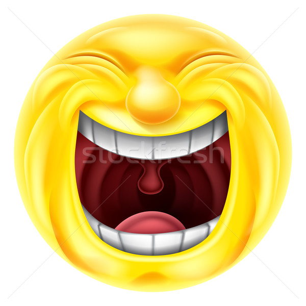 Laughing Emoji Emoticon Stock photo © Krisdog