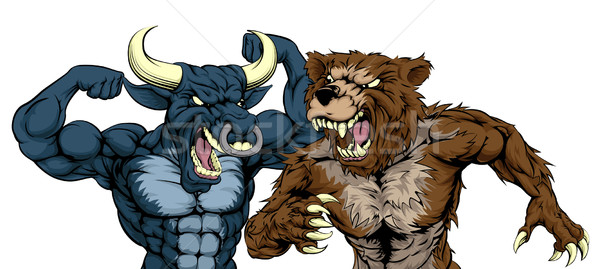 Bear Versus Bull Concept Stock photo © Krisdog