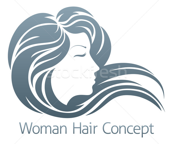 Femeie profil ilustrare femeie frumoasa păr Imagine de stoc © Krisdog