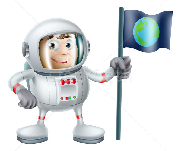 Cartoon Astronaut Stock photo © Krisdog