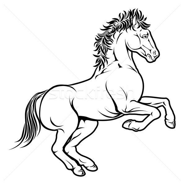 Stylised horse illustration Stock photo © Krisdog