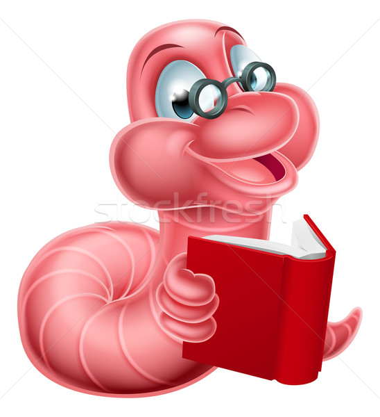 Cute cartoon bruco worm illustrazione felice Foto d'archivio © Krisdog