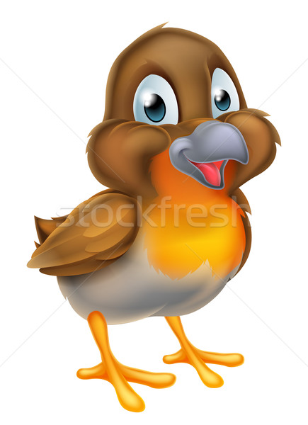 Karikatur cute Vogel Zeichen Frühling Hintergrund Stock foto © Krisdog